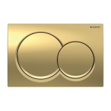 Cutout image of Geberit Alpha01 Round Matt Brass Dual Flush Plate